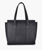 Raibros Women's Carry-All Satchel Handbag – Faux Leather, Black