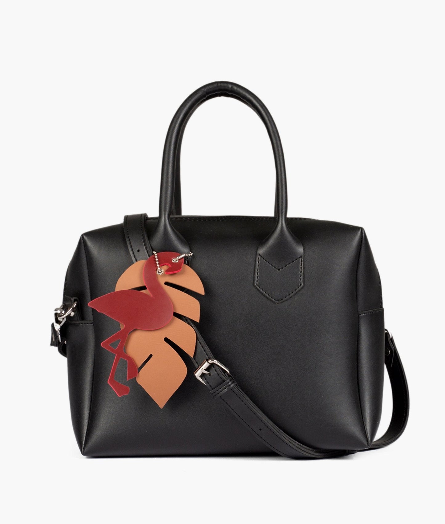 Raibros Women's Mini Bowling Bag – Faux Leather Handbag, Horse Brown