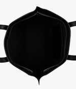 Raibros Women's Long Handle Tote Bag – Faux Leather Shoulder Bag, Black